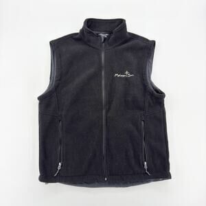 Port Authority Mohegan Sun Casino Fleece Vest XL Black Zip Sleeveless Jacket